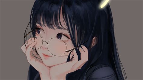 Cute Anime Girl With Glasses Hd Wallpapers