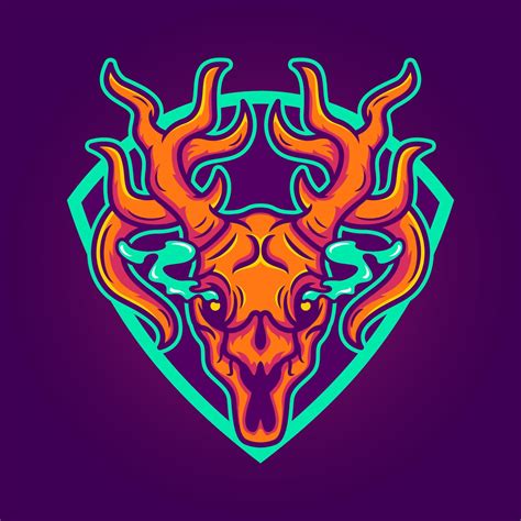 Skull Deer Mascot Esport Logo Template 9159579 Vector Art At Vecteezy