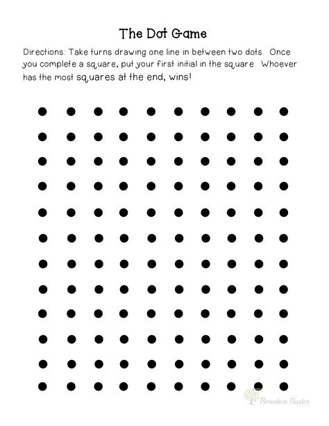 Dots And Boxes Game Printable Printable Word Searches