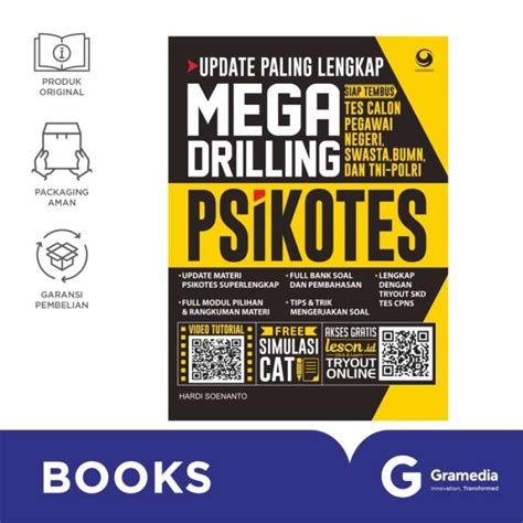 Original Update Paling Lengkap Mega Drilling Psikotes Buku Persiapan