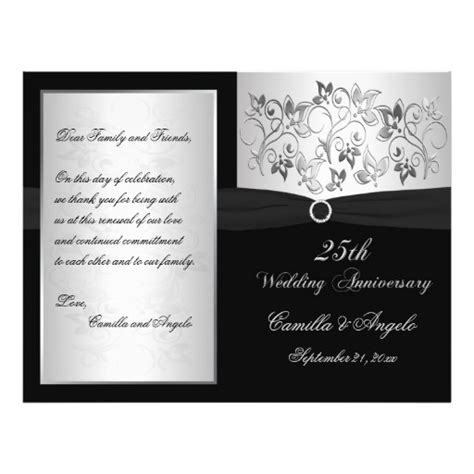 13 25th Wedding Anniversary Program Template Images Vow Renewal