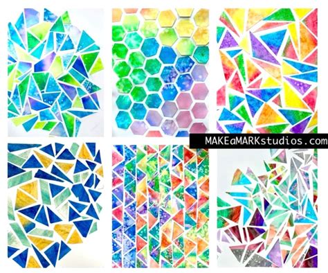 How To Create A Watercolor Mosaic Make A Mark Studios
