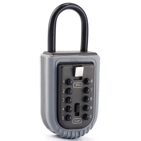 Herchr Portable Key Safe Box Lock 10 Digits Security Zinc Padlock Hide