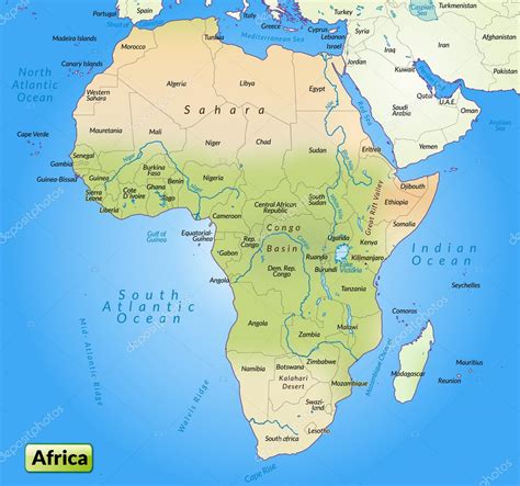 karta över Afrika — Stock Vektor © artalis #40914371