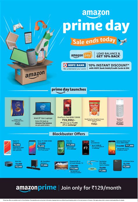 Amazon Prime Day Sale Ends Today Load Balance And Get 10 Cashback Ad