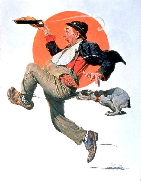 Running With Pie 1928 Norman Rockwell