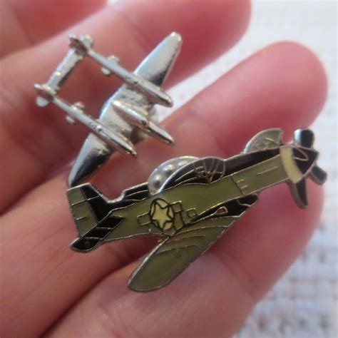 Vintage Military Aircraft Airplane Aviation Hat Or Lapel Pin Lot