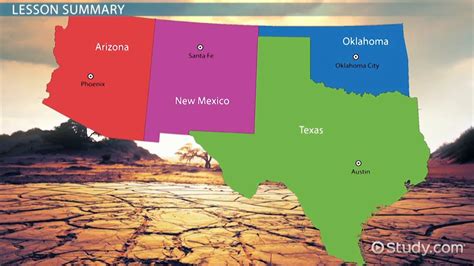 Southwest States Map Of The Southwest United States Desert Regions