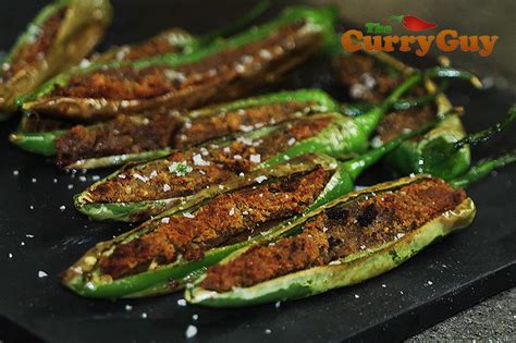 Stuffed Green Chillies Spicy Indian Green Chilli Snack