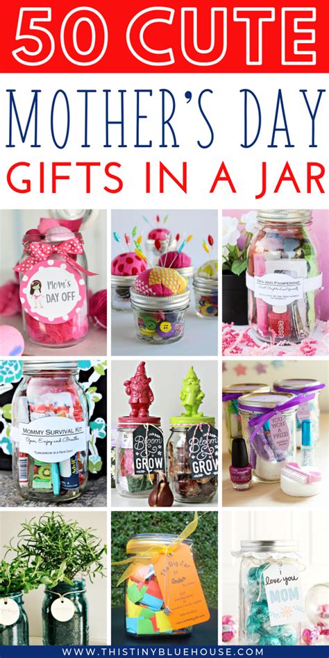 These next few gift ideas may require a little bit more work and time, but they're a great and unique way to show mom just how much you love her. 50+ Thoughtful Creative Mother's Day Gifts In A Jar ...