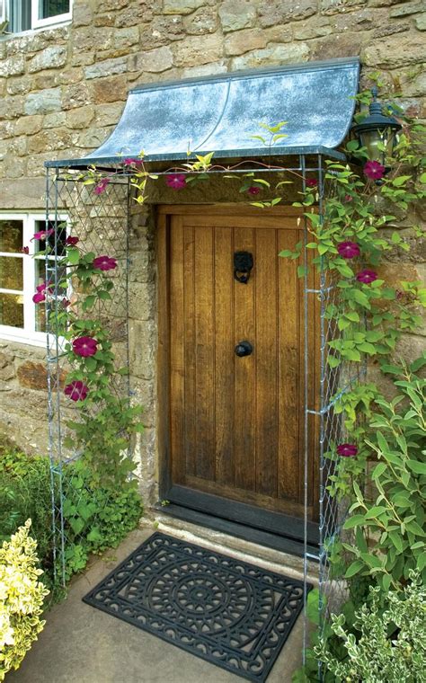 Metal awning over front door. 32 best Handmade Porches images on Pinterest | Door canopy ...