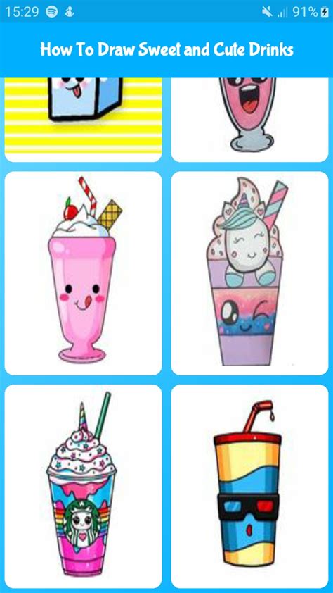 How To Draw Sweet And Cute Drinks Cute Drawing For Kidsuk