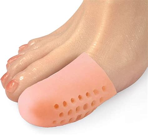Beige Big Toe Caps 10 Pack Breathable Gel Toe Cover Protector Sleeve Great To