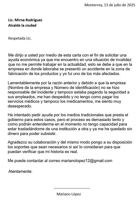 Modelo De Carta Para Solicitar Recategorizacion Samuel Cooke Ejemplo