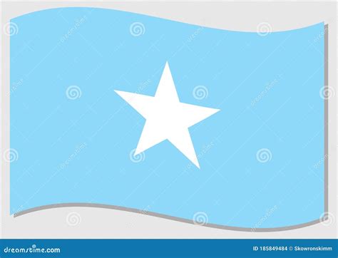 Waving Flag Of Somalia Vector Graphic Waving Somali Flag Illustration