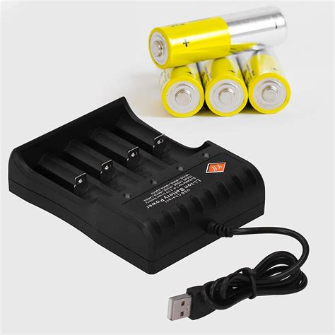 Lithium Battery Charger Battery Charger Battery Bay Smart 4 Slot For
