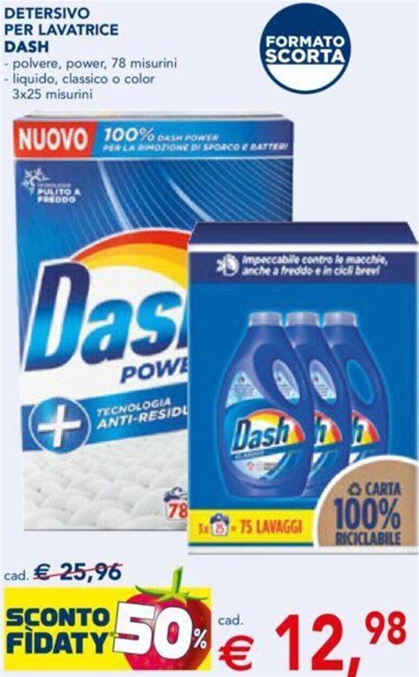 Dash Detersivo Per Lavatrice Polvere Power 78 Misurini Offerta Di