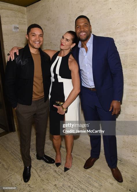 Trevor Noah Brooke Shields And Michael Strahan Attend The Hollywood
