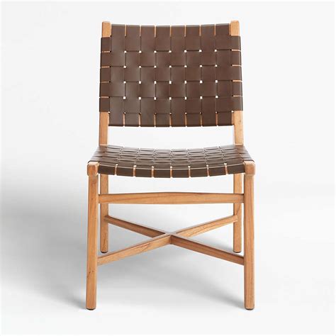 Check spelling or type a new query. Taj Leather Strap Dining Chair + Reviews | Crate and Barrel