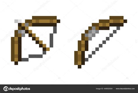 Pixel Art Bow Arrow Inglés Archivo Vectorial Editable Vector Gráfico