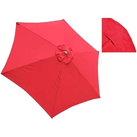 Bilot 9 Ft Outdoor Waterproof Patio Umbrella Replacement Polyester Canopy Top Cover 6 Ribs Uv