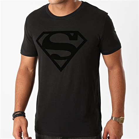 Dc Comics Tee Shirt Superman Logo Velvet Noir Noir