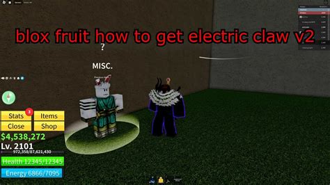 Blox Fruit How To Get Electric Claw V2 Youtube