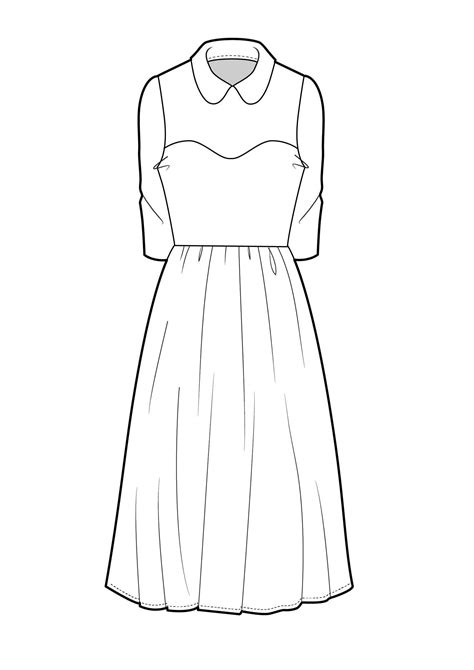Dress Flat Drawing At Explore Collection Of Dress