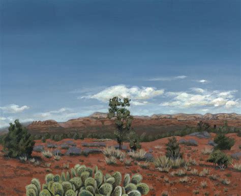 Sedona Cactus Az Painting By Edward Williams Fine Art America