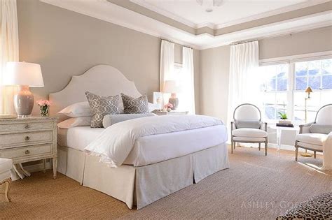 Beautiful Cream And Gray Bedroom Is Clad In Sisal