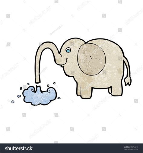 Cartoon Elephant Squirting Water Stock Illustration Shutterstock