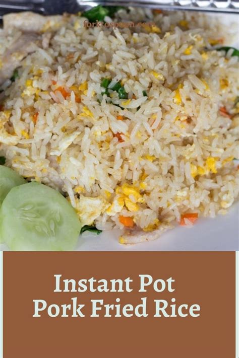 Instant Pot Pork Fried Rice Fork To Spoon