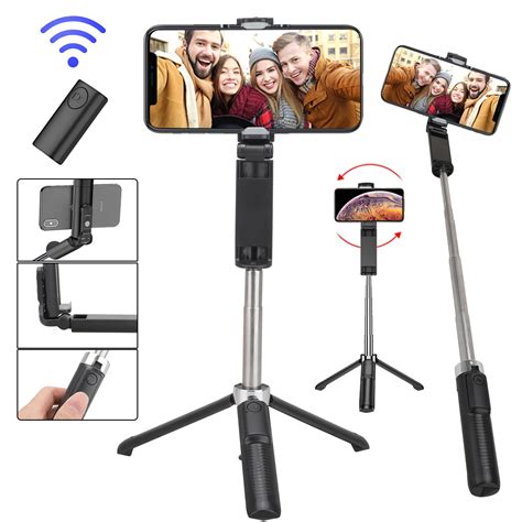 Selfie Stick 360° Rotation Extendable Selfie Stick Tripod With Detachable Wireless Remote And