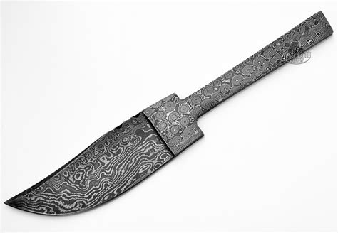 Partial Tang Wide Hunting Skinner Damascus Blank