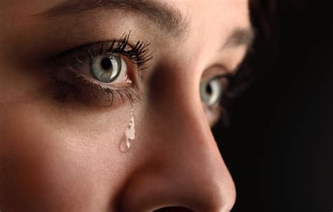 Wallpaper Woman Eyes Tears Crying Images For Desktop Section макро
