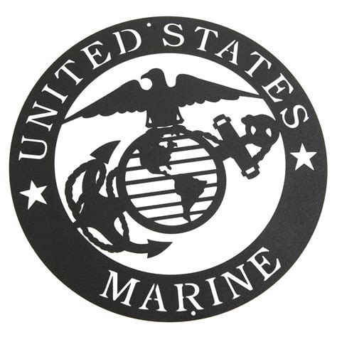 Marines Corps Emblem Metal Silhouette 3025 Free Shipping