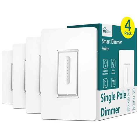 Dimmer Light Switch 4 Pack, Treatlife Smart Home Smart ...
