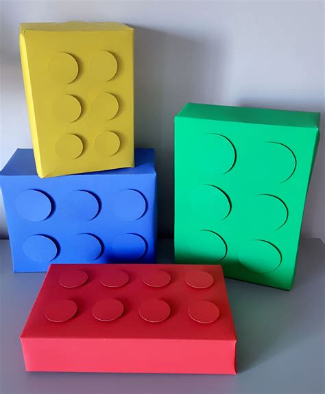 Lego Birthday Party Diy Jumbo Lego Bricks Using Cerealfood Boxes