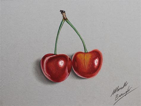 Please enter your email address receive free weekly tutorial in your email. Marcello Barenghi: Cherries realistic drawing