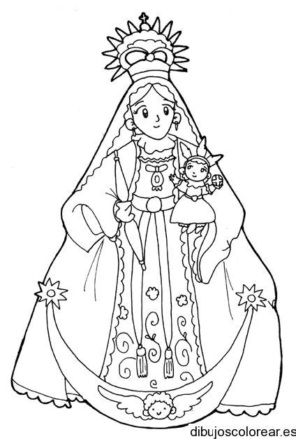Oración a la virgen del carmen en las tribulaciones. Imagen de http://dibujoscolorear.es/wp-content/uploads ...