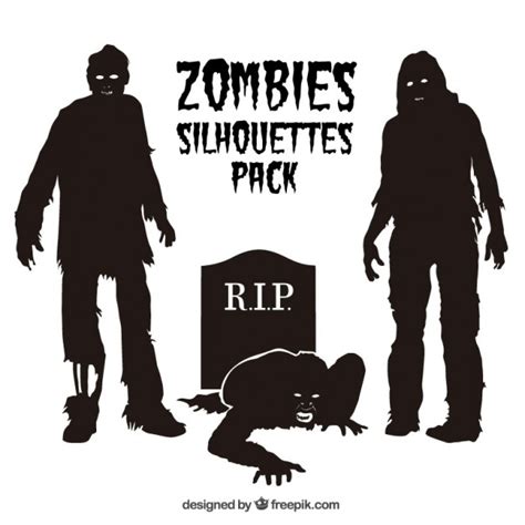 11 Zombie Silhouette Vector Images Zombie Silhouette Vector Free