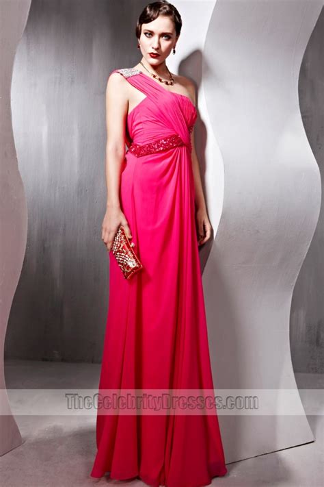 Sheathcolumn Fuchsia One Shoulder Formal Dress Prom Evening Gown