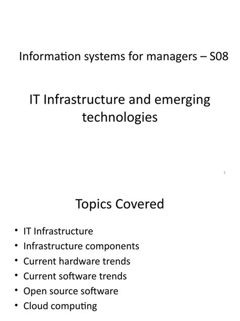 Ism 08 It Infrastructure Emerging Technologies Pdf Computing