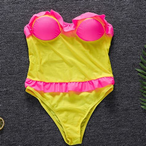 Sexy Women Print Push Up Padded Bra Beach Bikini Set Swimsuit Swimwear