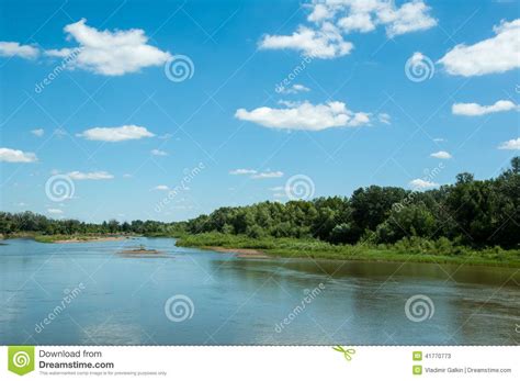 The Ural River Is The Natural Boundary Between Europe And Asia Stock