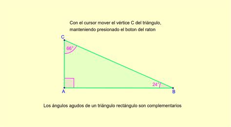 Ángulos Agudos De Un Triángulo Rectángulo Geogebra