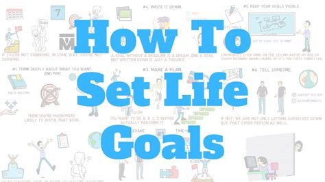How To Set Life Goals 7 Tips Youtube