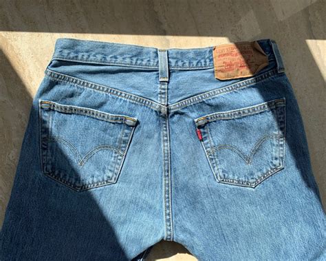 Levis Vintage 501 Jeans 90s High Waisted Denim Light Blue Etsy