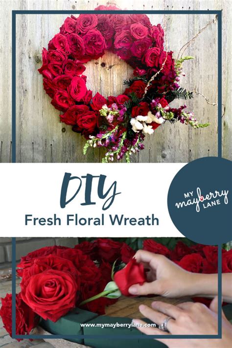 Diy Fresh Floral Wreath My Mayberry Lane