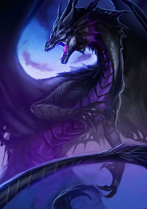 Purple Dragon Tumblr Fantasia De Dragão Dark Fantasy Art